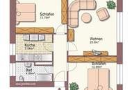 NACHMIETER GESUCHT ! NEUWERTIGE, super aufgeteilte 3 ZIMMER WOHNUNG mit toller Wohnküche