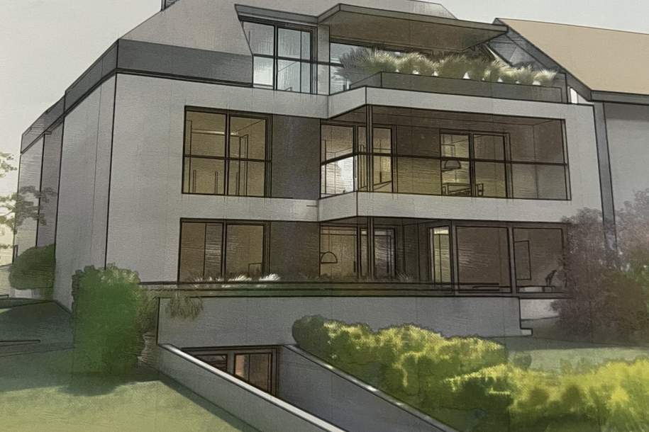 Attraktives genehmigtes Bauprojekt, 821m²,in begehrter Grünruhelage!, Grund und Boden-kauf, 899.000,€, 2372 Mödling