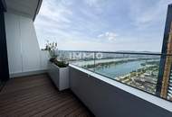 Sonnenuntergang im modernsten Turm Wiens: Erstbezug mit Goodies