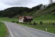 Haus mit Stall, Wiese und Wald in Etmißl