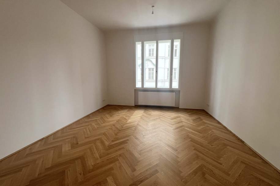 ERSTBEZUG - Helle 4-Zimmer Altbauwohnung mit 2 Bädern, 2 WCs, Abstellraum und Kellerabteil - UNBEFRISTET, Wohnung-miete, 2.813,14,€, 1040 Wien 4., Wieden