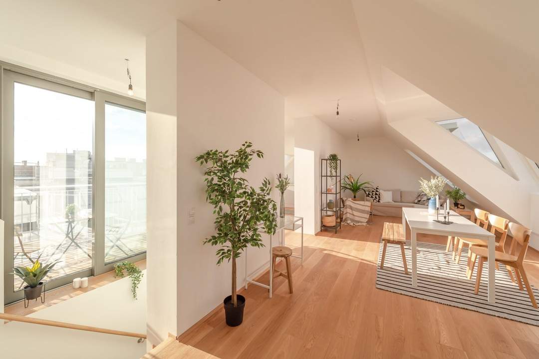++FonteFlats++ Fantastischer 4-Zimmer Dachgeschoss-ERSTBEZUG mit großartiger Dachterrasse