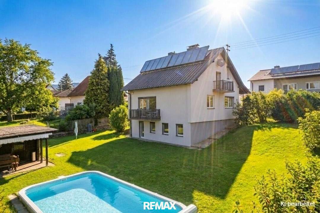 Familienparadies in Leonding – Einfamilienhaus mit Pool & sonnigem Garten