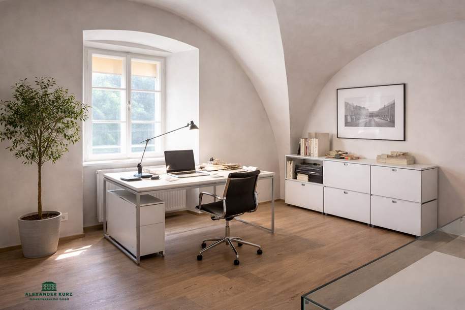 Exklusives Büro mit Galerie und Ausblick in zentraler Stadtlage, Gewerbeobjekt-miete, 2.470,00,€, 5020 Salzburg(Stadt)