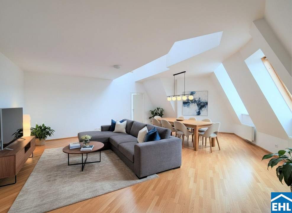 Großzügiger 2,5 Zimmer DG-Wohntraum mit Terrasse Nahe Liechtensteinpark