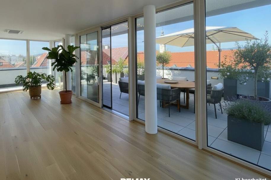 Exklusiver Erstbezug: Außergewöhnliches Penthouse mit XL-Dachterrasse im Herzen von Klagenfurt, Wohnung-kauf, 1.050.000,€, 9020 Klagenfurt(Stadt)