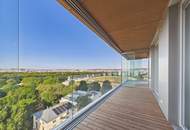 Wohnturm Grünblick: Eckwohnung mit verglastem Balkon auf der Südwestseite im 12. Stock