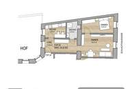 Sanierungsbedürftige Zwei-Zimmer-Wohnung unweit vom Donaukanal