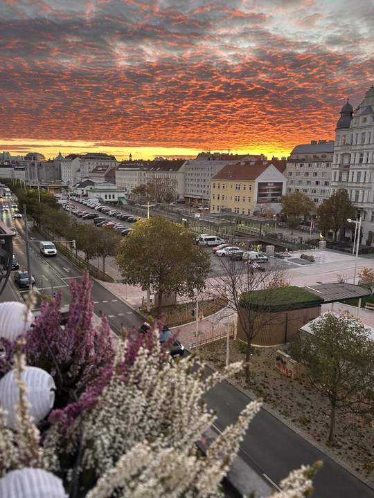 The essence of Vienna - Exklusives Altbaujuwel am Naschmarkt – 167 m² zeitlose Eleganz, Blick auf Wiens neuen Naschpark