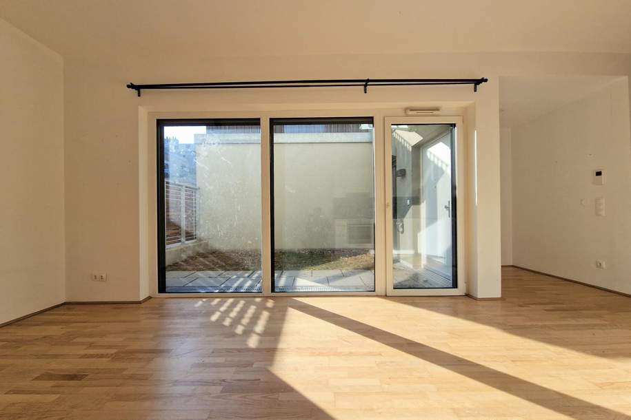 Schicke Neubauwohnung mit kl. Garten in idyllischer Ruhelage, Wohnung-miete, 940,00,€, 1210 Wien 22., Donaustadt