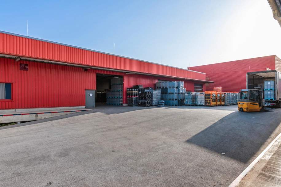 Moderne Halle, Produktion, Büro. Leer oder Rendite 7,9 %. Sensationeller PREIS EUR 1.287 / m2, Gewerbeobjekt-kauf, 1.790.000,€, 2103 Korneuburg