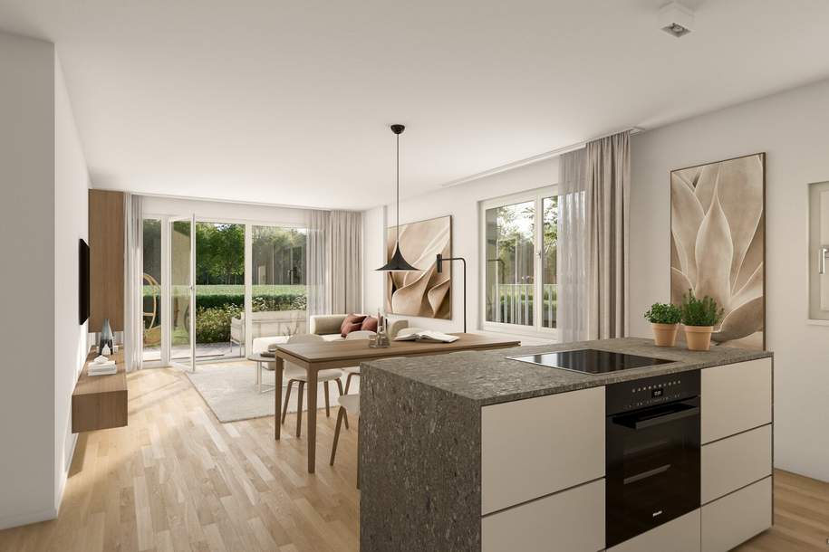 Naturnahes Wohnen in Gunskirchen - geförderte Mietwohnungen in moderner Hybridbauweise, Wohnung-miete, 517,98,€, 4623 Wels-Land