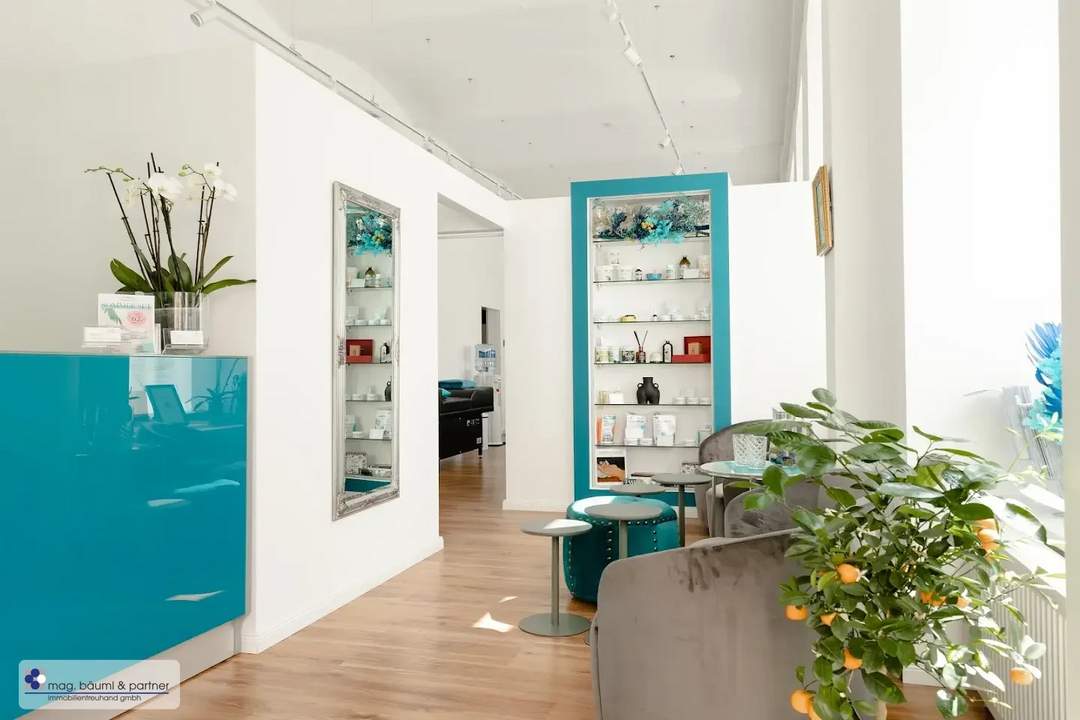 Gut eingeführter Gesundheitssalon mit Shape Line - Konzept - abzugeben