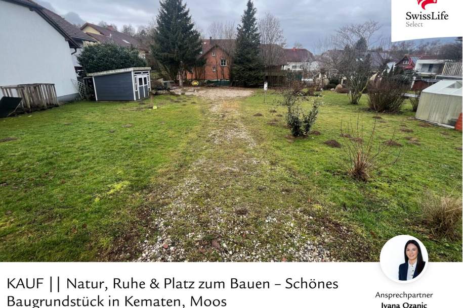 Natur, Ruhe &amp; Platz zum Bauen – Schönes Baugrundstück in Kematen, Moos, Grund und Boden-kauf, 137.000,€, 4633 Grieskirchen