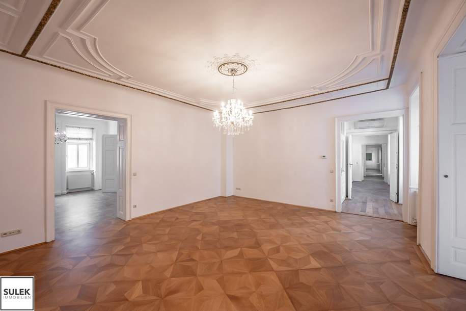 Unbefristet mieten: großzügige, sanierte Altbauwohnung mit Terrasse - Rarität in der Wehrgasse - Innenstadtnähe, Wohnung-miete, 4.320,42,€, 1050 Wien 5., Margareten