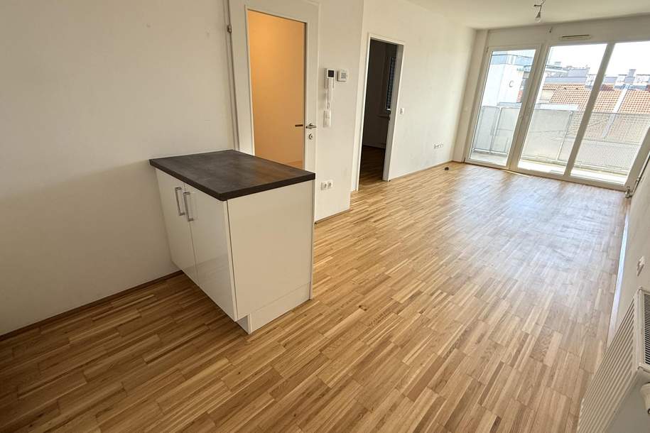 Wunderschöne Dachgeschoßwohnung mit 6,77m² Balkon in HOFRUHELAGE! Hopfengasse!, Wohnung-miete, 799,00,€, 1210 Wien 21., Floridsdorf