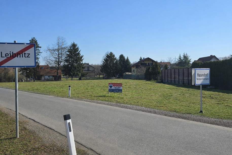 Ebenes Baugrundstück € 159,- Euro pro m² in Hasendorf bei Wagna – sonnige Lage, nach Bedarf erweiterbar, Nähe Leibnitz, Grund und Boden-kauf, 254.000,€, 8435 Leibnitz