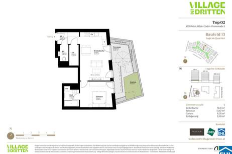 URBAN DAHEIM - VILLAGE IM DRITTEN, Wohnung-kauf, 317.000,€, 1030 Wien 3., Landstraße