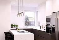 Dachgeschosswohnung in Niedrigenergiebauweise und 23m² Terrasse mit spektakulärem Fernblick.