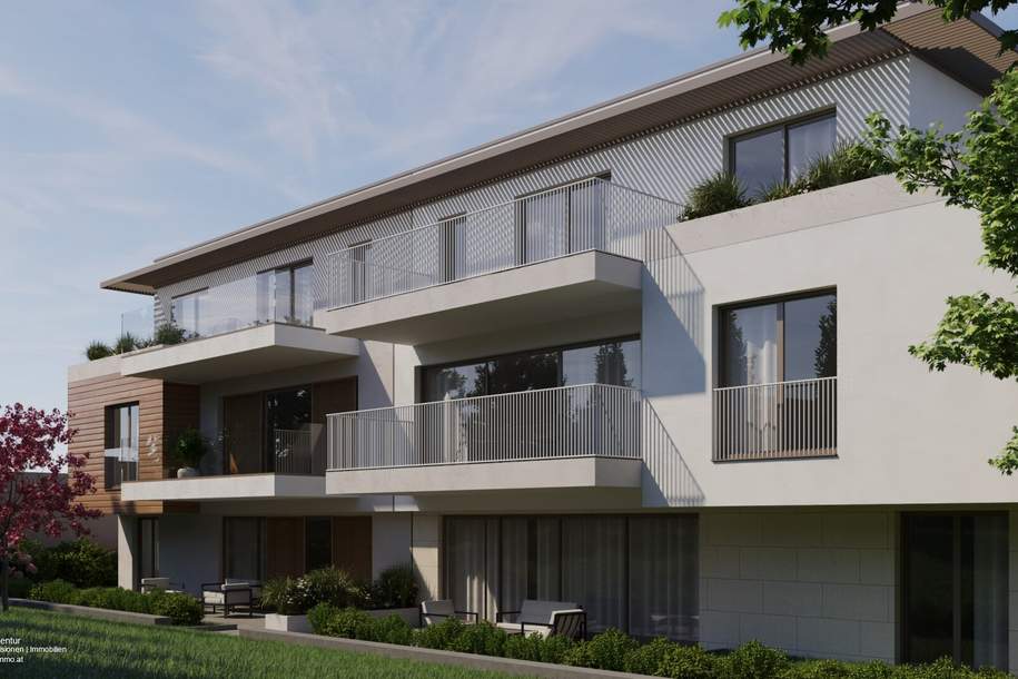 TOP Gartenwohnung! Perfektes Wohnprojekt in herrlicher Grünruhelage in Breitensee! Höchster Wohnkomfort mit Wärmepumpe, Deckenkühlung, Photovoltaik und Smart Home System!, Wohnung-kauf, 1.280.000,€, 1140 Wien 14., Penzing