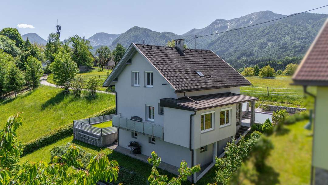 Wohnen in Ruhelage mit traumhaftem Ausblick – Charmantes Einfamilienhaus in Frießnitz bei St. Jakob im Rosental