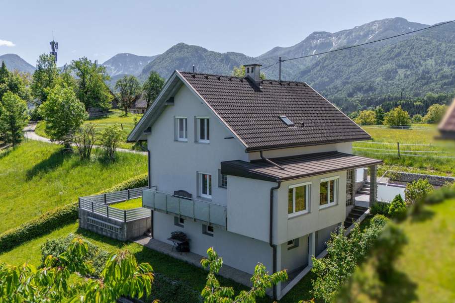 Wohnen in Ruhelage mit traumhaftem Ausblick – Charmantes Einfamilienhaus in Frießnitz bei St. Jakob im Rosental, Haus-kauf, 320.000,€, 9183 Villach Land