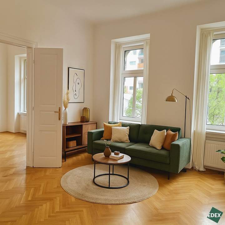 Schöne 2-Zimmer-Altbau-Wohnung mit Balkonmöglichkeit