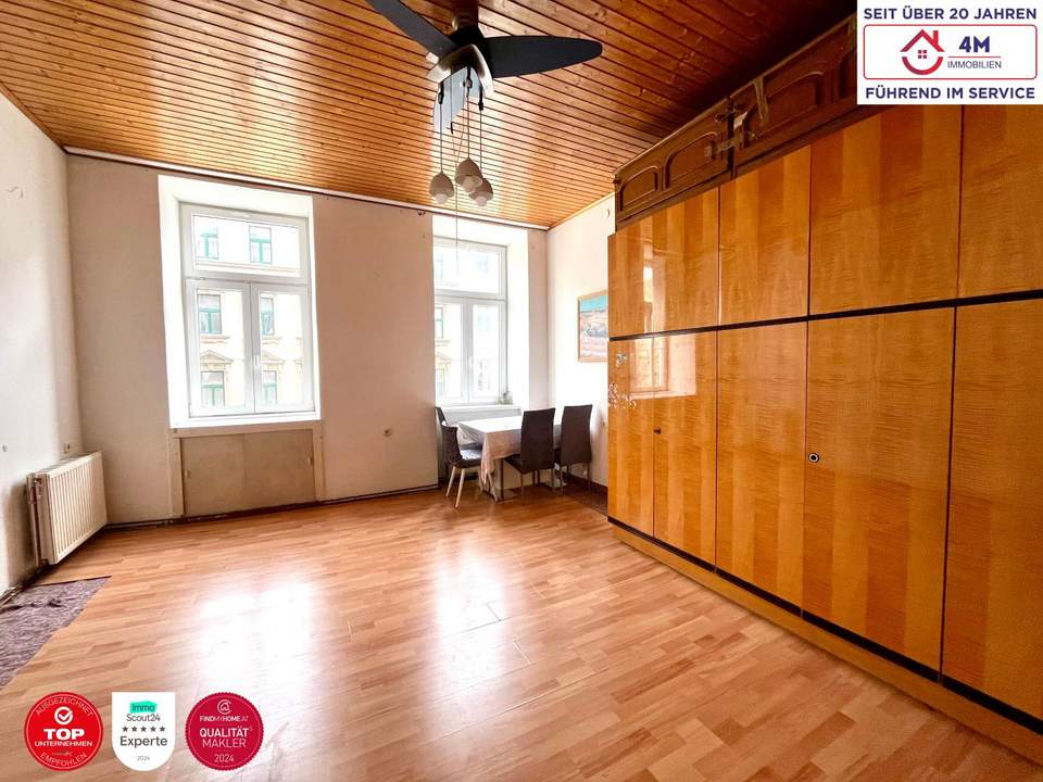 Reserviert! Sanierungsbedürftige Wohnung mit perfekter Anbindung – nur wenige Schritte zur U-Bahn!