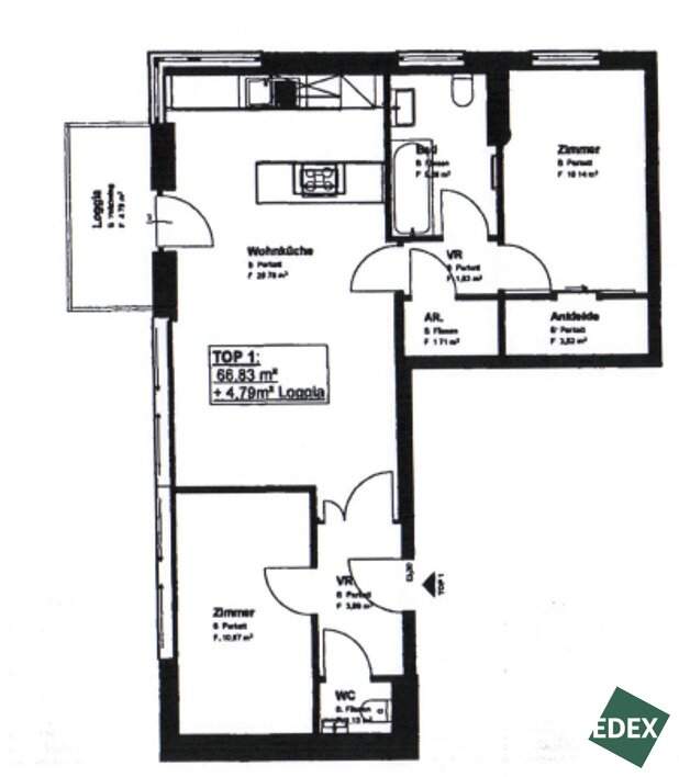 3-Zimmer-Neubau mit Loggia direkt bei der Donau