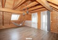 Naturnah wohnen mit vielfältigen Nutzungsmöglichkeiten – charmantes Holzblockhaus mit Wintergarten und Sauna in Stratzing