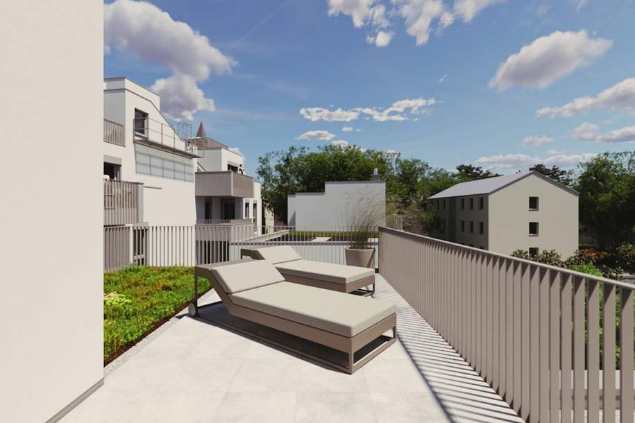 Abkühlen im hauseigenen Pool .... Ihre Traumwohnung mit Terrasse oder Garten und Fernblick Nähe Maurer Wald PROVISIONSFREI !!, Wohnung-kauf, 432.497,€, 1230 Wien 23., Liesing