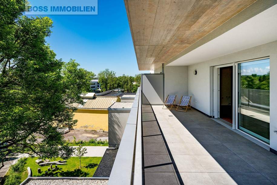 Einzigartiges PENTHOUSE mit grünem Park – 2,80m Raumhöhe im ZENTRUM – Erstbezug, Wohnung-kauf, 495.000,€, 4050 Linz-Land