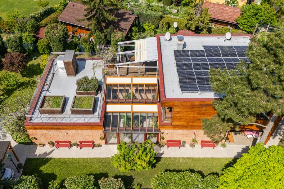 RESERVIERT! ARCHITEKTURJUWEL IN FLORIDSDORF – RUHIGE LAGE NAHE DER DONAU MIT WINTERGARTEN, DACHTERRASSE UND PV-ANLAGE, Haus-kauf, 799.000,€, 1210 Wien 21., Floridsdorf