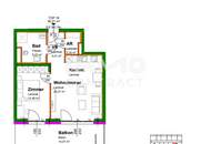 50,15qm geförderte 2ZI- Balkon-Wohnung