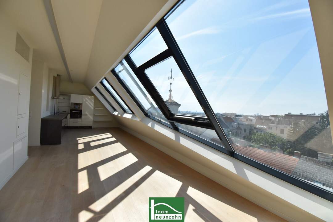 Über den Wolken - Herrschaftliches DG-Penthouse auf 2 Ebenen mit großer Dachterrasse und Weitblick im begehrten 18.Bezirk inkl. 2 Stellplätze. - WOHNTRAUM