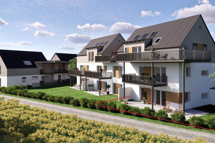 Wohnen im Grünen inklusive Schlossblick! KLEINE GARTENWOHNNG nähe Leibnitz in der Gemeinde St. Georgen an der Stiefing!, Wohnung-kauf, 206.176,€, 8413 Leibnitz