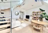 Modern renovierte Dachgeschoß-Wohnung mit Terrasse und Blick auf den Stephansdom