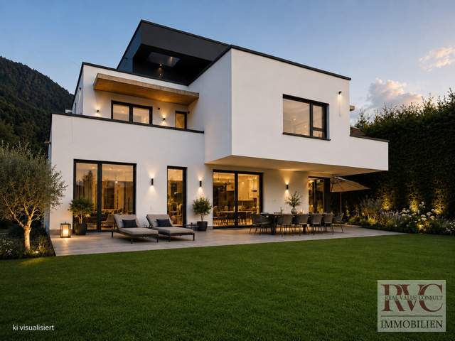 Exklusive Traum-Gartenwohnung in Neubau-Villa – ca. 800 m² Garten &amp; luxuriöser Wohnkomfort-Erstbezug