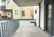 Hochwertige Erstbezugs-Anlegerwohnung mit großem Hof-Balkon und Küche nahe Schönbrunn!