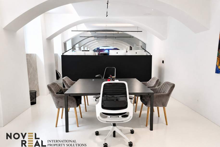 Exklusives Smart Loft Office mit 6,5 m² LED-Wand | Voll ausgestattet | 82,50 m² Designer-Büro, Gewerbeobjekt-legalform.mietkauf, 295.000,€, 1060 Wien 6., Mariahilf