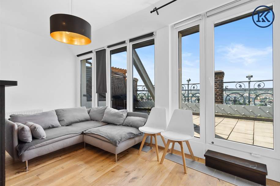 Traumhafte 3-Zimmer-Maisonette mit 3 Terrassen über 2 Etagen (13./14. Stock) im Gasometer, Wohnung-kauf, 599.000,€, 1110 Wien 11., Simmering