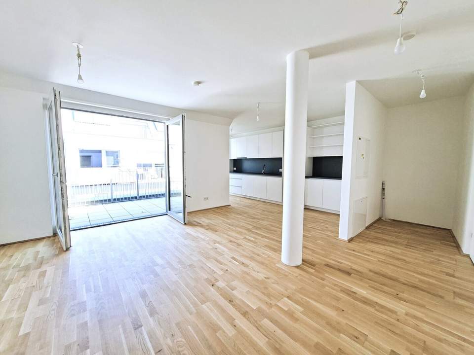 Großzügige 2 Zimmerdachgeschosswohnung + Terrasse in absoluter Ruhelage! Tolle Lage - U1 Kagranerplatz! Nähe Alte Donau&Donauzentrum!