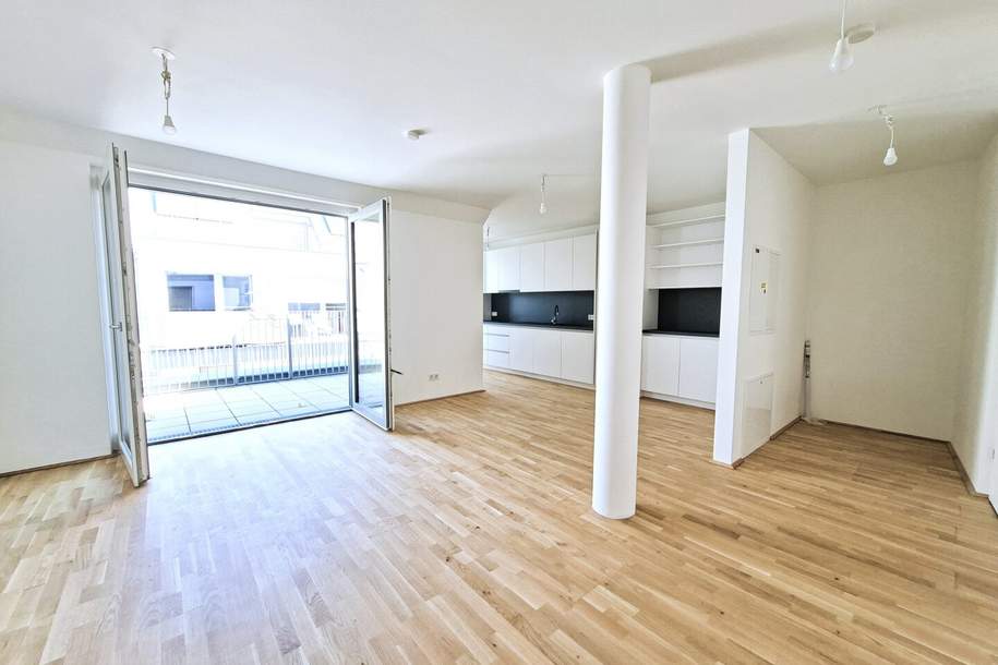 Großzügige 2 Zimmerdachgeschosswohnung + Terrasse in absoluter Ruhelage! Tolle Lage - U1 Kagranerplatz! Nähe Alte Donau&amp;Donauzentrum!, Wohnung-miete, 1.549,00,€, 1220 Wien 22., Donaustadt