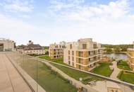 Meisterstück moderner Architektur: Penthouse mit 230m2 Terrasse & Wasserblick
