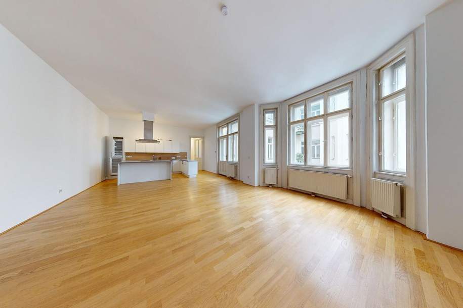 Absolute Tranquility: 4-Room Historic Apartment with Balcony in the Heart of Vienna, Wohnung-miete, 2.695,86,€, 1080 Wien 8., Josefstadt