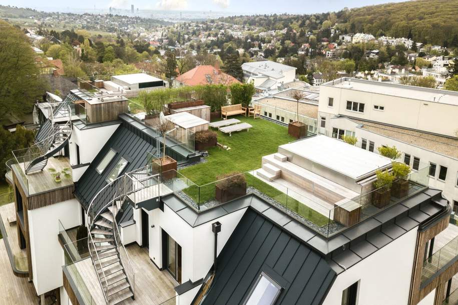 Luxuriöses Dachgeschoss Penthouse || Rooftop Pool mit traumhaftem Ausblick || Dachterrassen-Paradies, Wohnung-kauf, 4.489.380,€, 1190 Wien 19., Döbling
