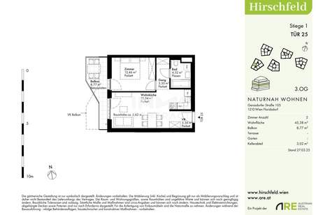 Wohnen zum kleinen Preis: 2 Zimmer in der Nähe von U1 Leopoldau: Erstbezug und provisionsfrei, Wohnung-kauf, 270.000,€, 1210 Wien 22., Donaustadt