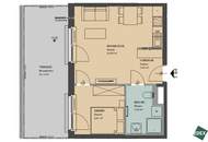 Moderne 2-Zimmer Wohnung mit Terrasse nahe Donau