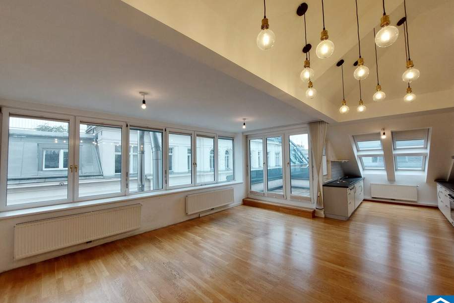 Traumhafte 3-Zimmerwohnung mit Terrasse direkt an der Mariahilfer Straße!, Wohnung-miete, 2.139,56,€, 1060 Wien 6., Mariahilf