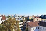 FERNBLICK, DACHGESCHOSS, 59 m2 Maisonette mit 13 m2 Terrasse, 2 Zimmer, Komplettküche, Duschbad, Parketten, Speckbachergasse